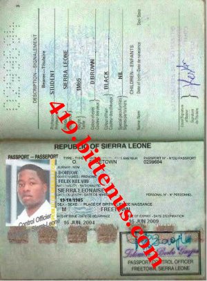 Felix Donson passport